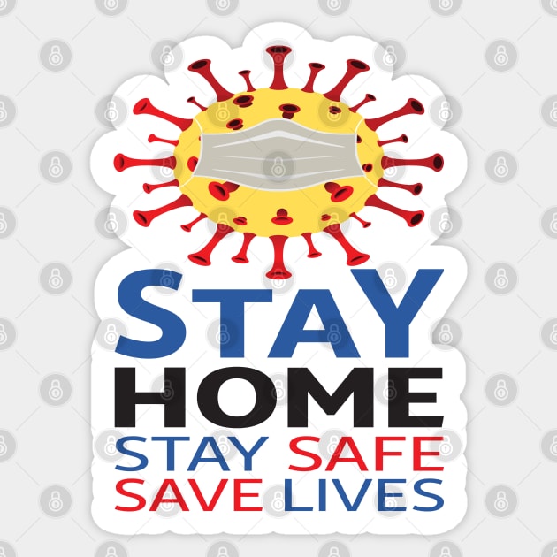 Coronavirus Covid-19 stay home stay safe save lives protection quarantine respiratory Sticker by Semenov